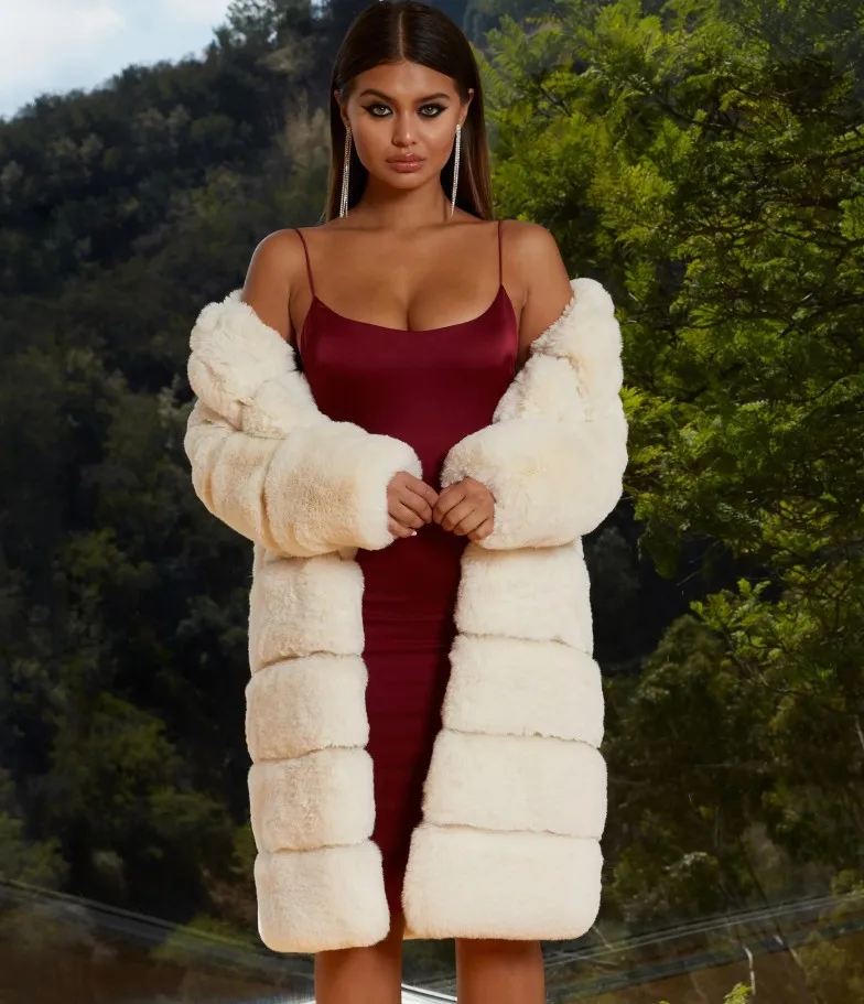 

2023 New Coat Cotton Coat Thickened Long Plush Coat Women's Coat Windbreaker