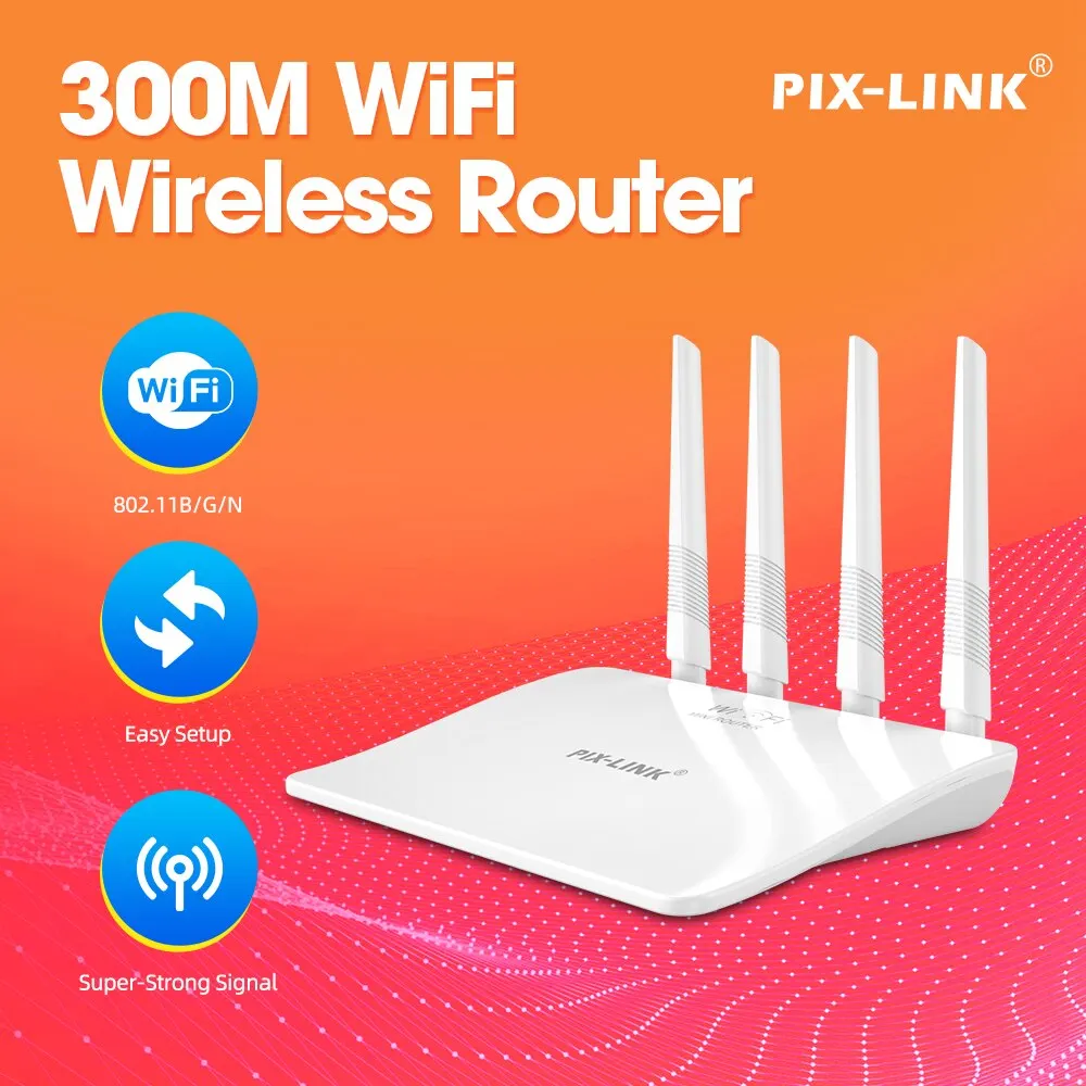 Pix-Link Wr21Q 300Mbps Wireless-N Router Internet Mini Wireless Internet Wifi Router Antenne Esterne Wisp Repeater Modalità Ap