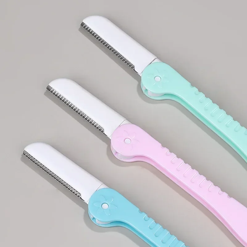 Safe Folding Ladies Face Shaver Eyebrow Trimmer Blade Anti-Scratch Razor Makeup Tools Eyebrow Trimmer Face Razor For Women 1pcs