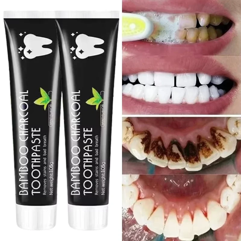 Whitening Toothpaste Bamboo Charcoal Adsorbs Bad Breath Remove Yellow Teeth Clean Teeth Stains Oral Care teeth whitening product teeth whitening essence