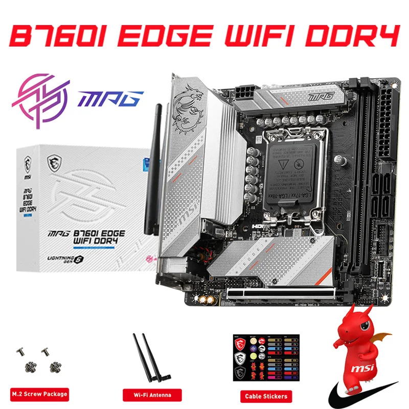 Msi mpg b760i borda wifi ddr4 lga 1700 placa mãe ddr4 pcie 5.0 m. 2 2