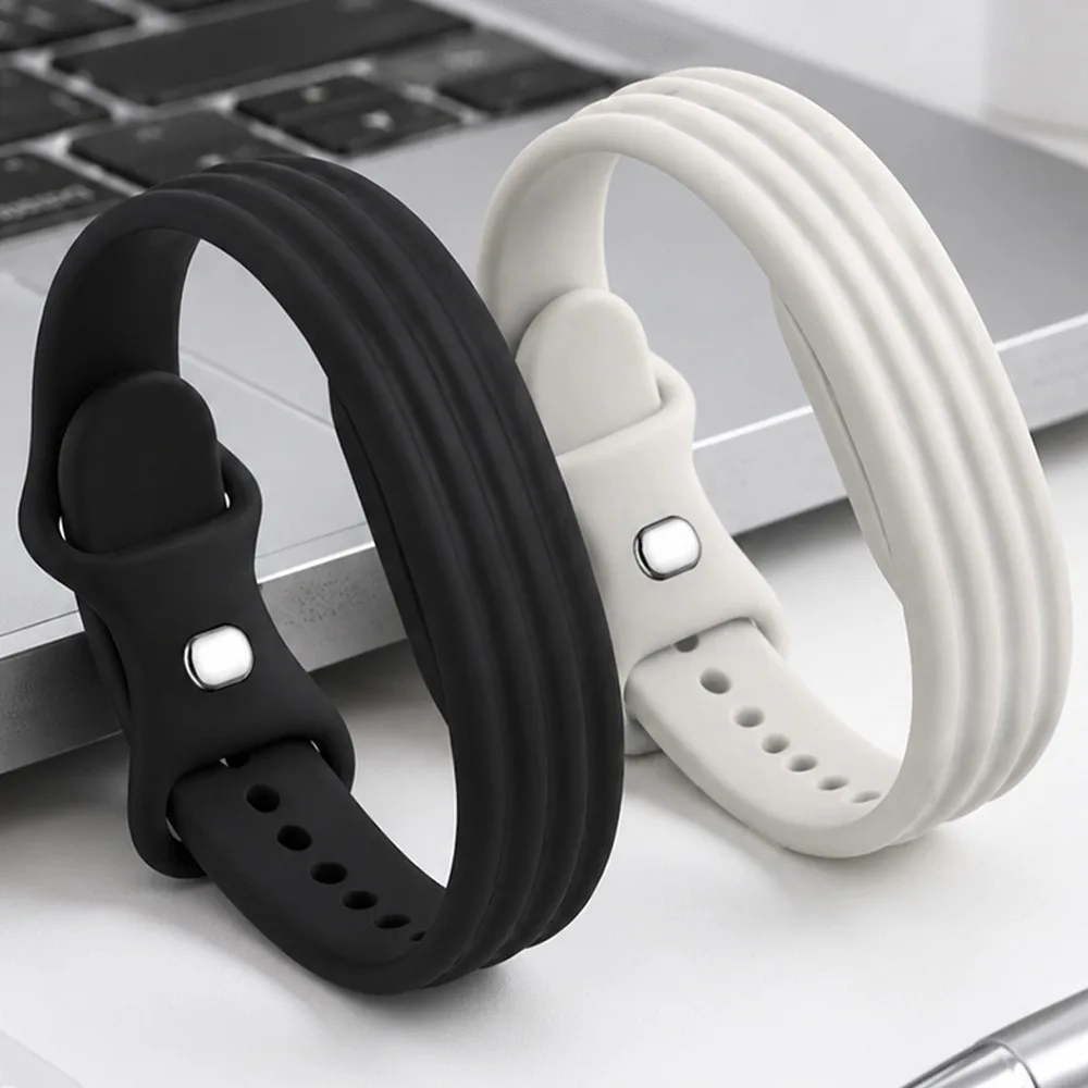 Enhanced Silicone Sports Strap for Fitbit Smartwatches - Fitness Tracker Band Replacement Accessories