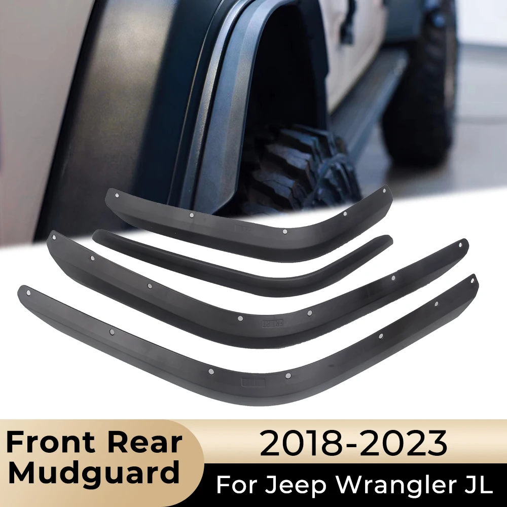 

Car Front Rear Mudguard Eyebrow For Jeep Wrangler JL 2018-2023 Widening Original Fender Splash Protective Guards Flares Mudflaps