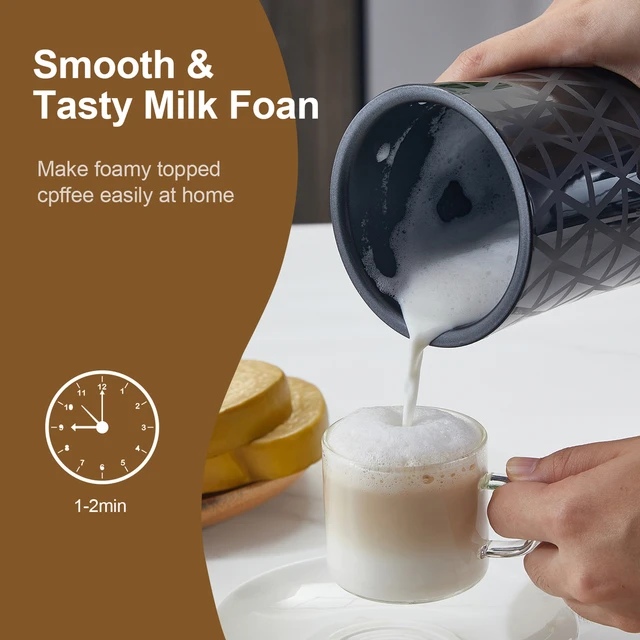 Electric Milk Frother Milk Foam Machine For Coffee Cappuccino Latte 4 in 1  Hot and Cold Foam Maker Automatic Milk Frother Foamer - AliExpress