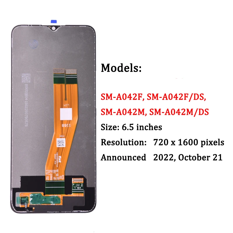 6.5'' Display For Samsung  A04e A042F LCD Display with Touch Screen Digitizer For Samsung A042 LCD A042M Display