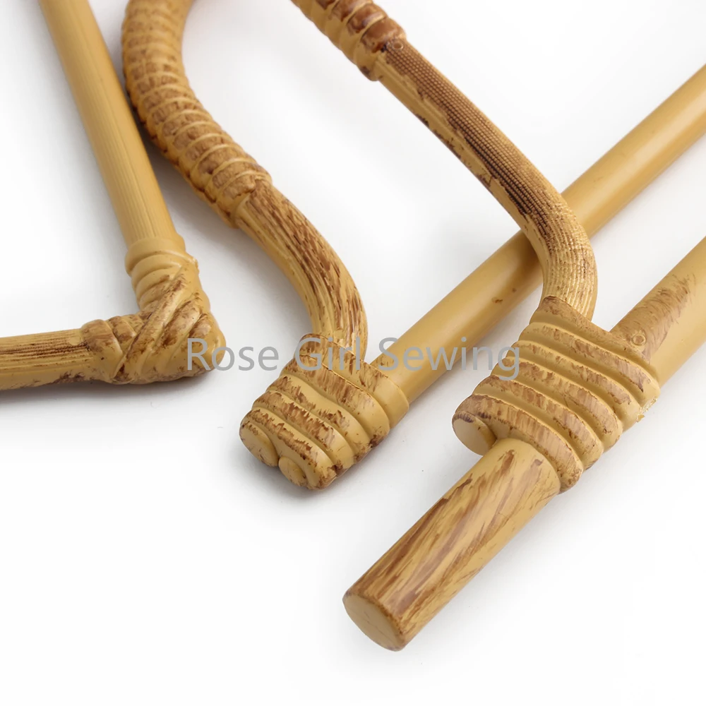 2/10PCS DIY 교체 핸드백 지갑 상자 선물 액세서리에 대 한 플라스틱 모조 대나무 손잡이 장식 비치 가방 핸들