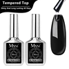 MXSI 15ml Tempered Top Coat Bright Effect Long Wear Color Natural Base Coat Nail Gel Polish High Quality TopCoat Gel Varnish 1