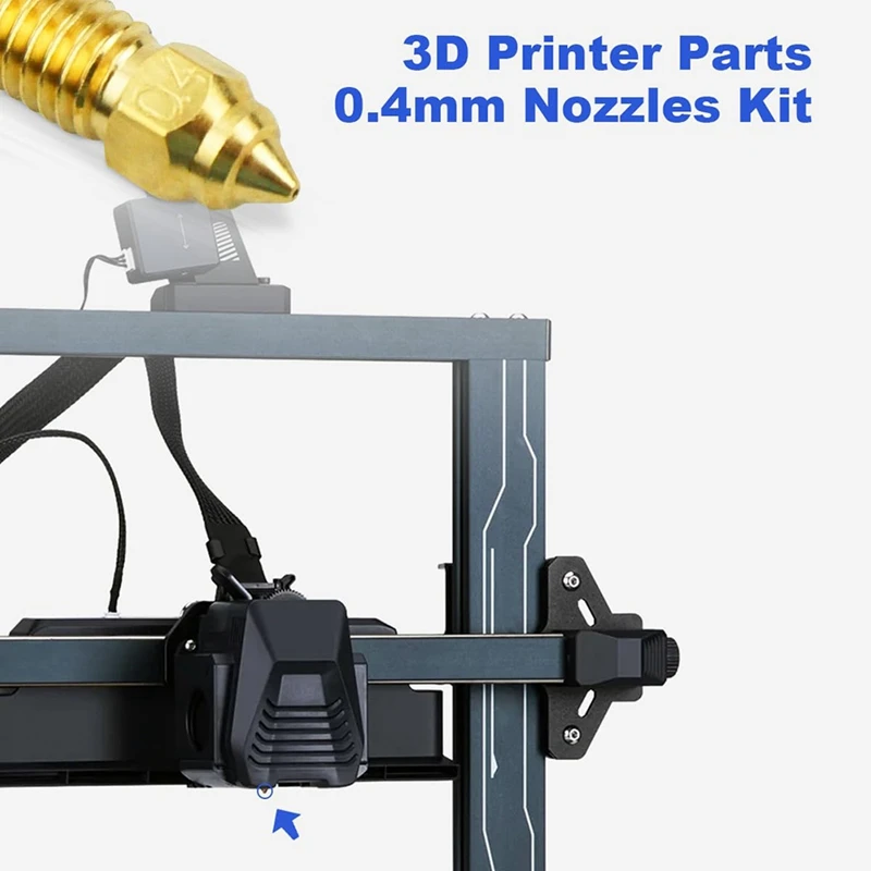 Elegooneptune 3D 프린터 부품 액세서리, 고온 0.4 Mmnozles 키트, Forneptune 4 Pro에 적합, 10PCs