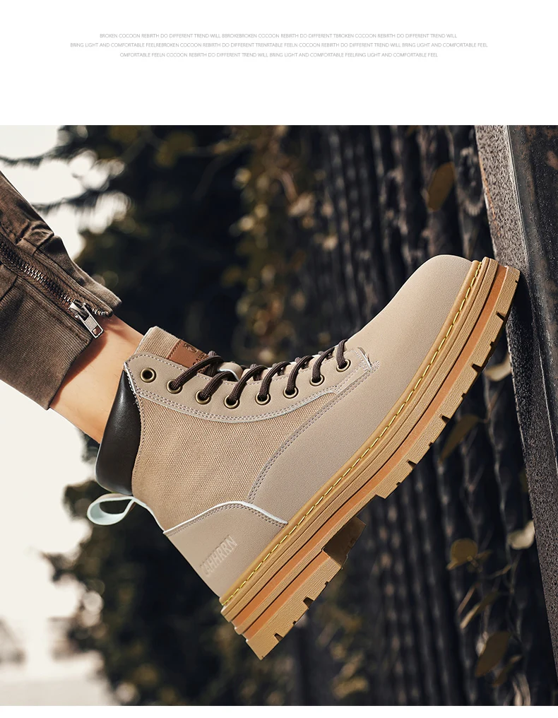 CYYTL Mens Boots Casual Winter Shoes Platform Leather Outdoor Designer Luxury Work Safety Ankle Sneakers Chelsea Cowboy Tactical