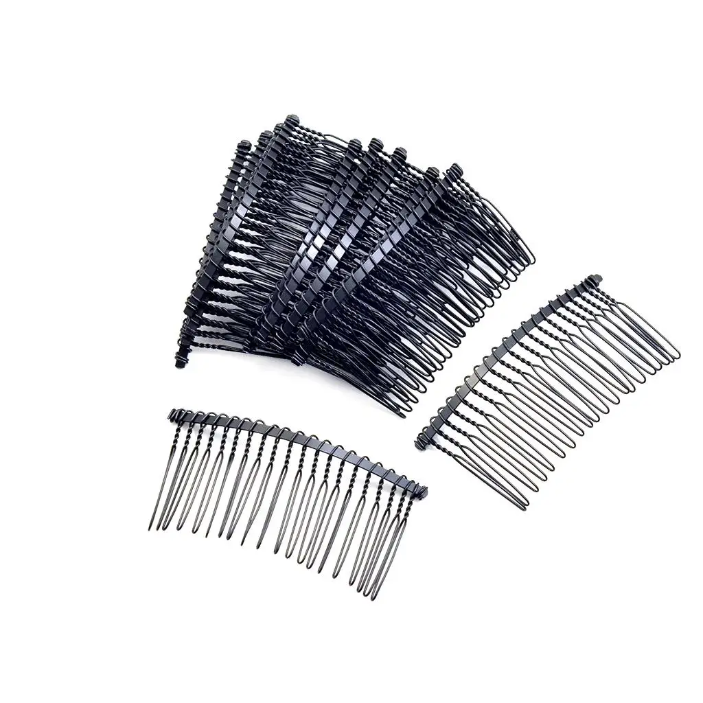 2X 10pack 20 Teeths Hair Comb Black Slide Side Combs Pin DIY Women Hair Making