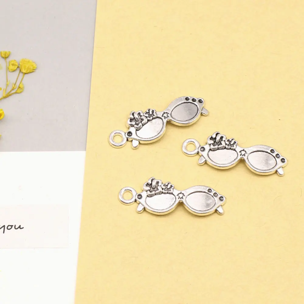 

10pcs 11x30mm Eyes Charms Pendants For Jewelry Making Diy Trendy Jewerly Antique Silver Color