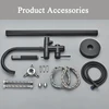 Bathtub Shower Faucet Set Floor Standing Tap Round with Brass Handshower Cold Hot Water Mixer Bathroom Bath Shower Mixers 5