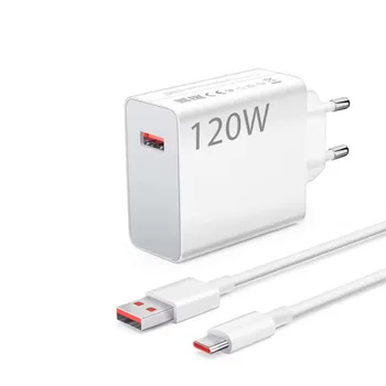 Caricatore USB veloce da 120 W per Xiaomi 11 12 13 14 Redmi Nota 11T 12 12T 13 14 Pro POCO F4 F5 X4 X5 X6 Tipo C Turbo Cavo di ricarica 6A