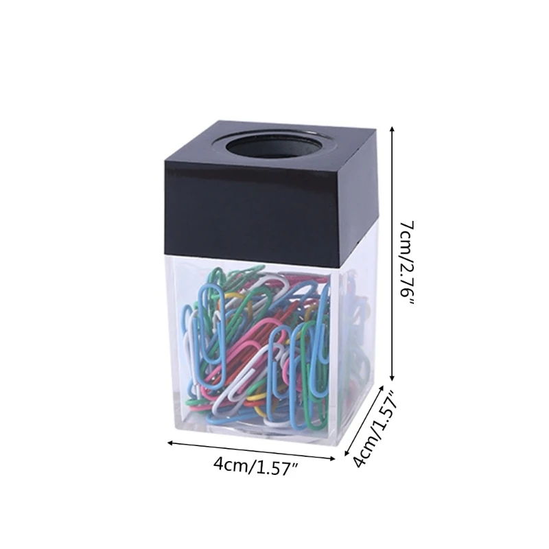Paper Clip Holder Dispenser Paper Clips Storage Box Home School Office 6