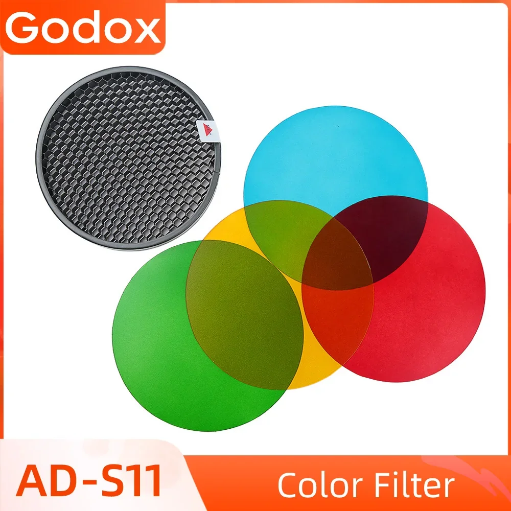 

Godox AD-S11 фильтр цветных гелей Honeycomb Grid для Witstro AD-360 II AD360II AD180 AD200 AD200Pro
