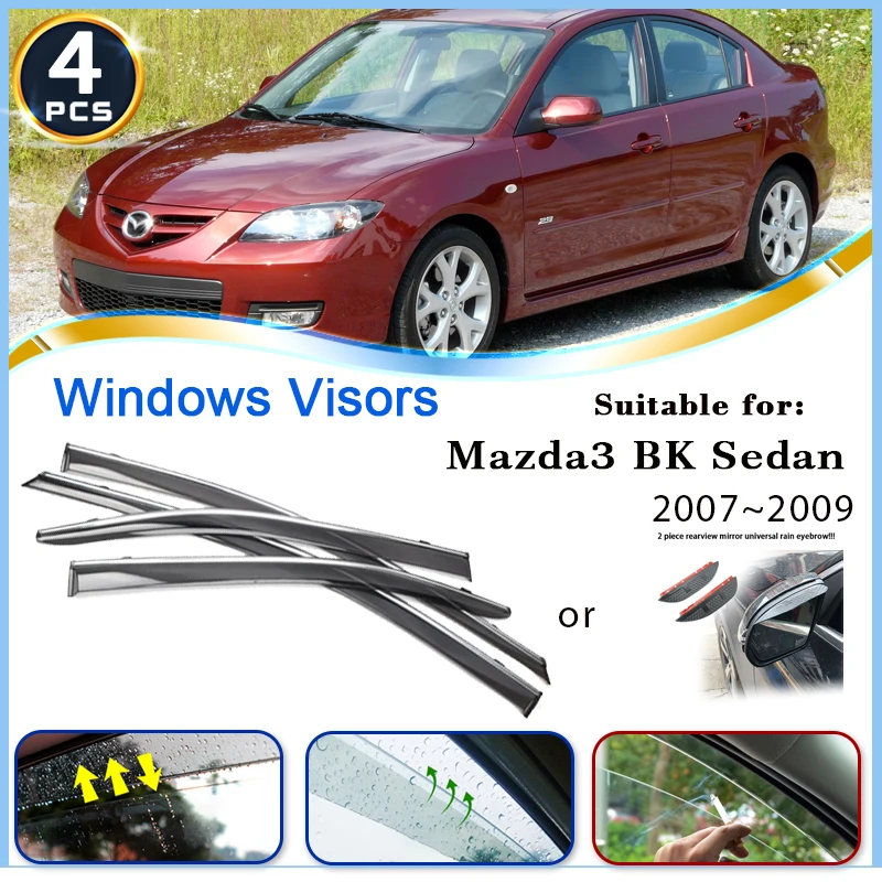 CarWindowVisorsForMazda3Mazda3BKSedan200720082009RainProof