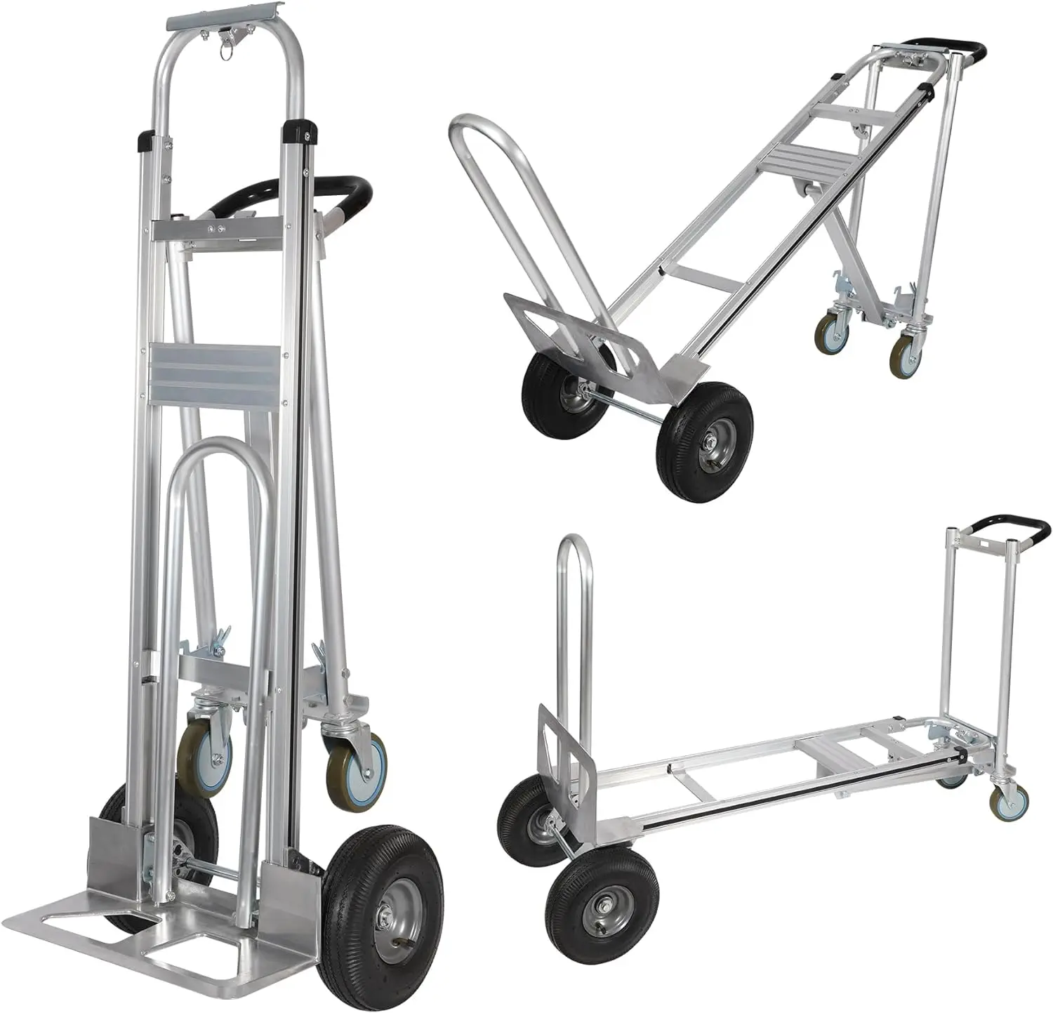 

3 in 1 Hand Truck Dolly with Loop Handle,Large Size 661 lbs Capacity Portable Dolly Platform Cart for Luggage, Moving, Shopping