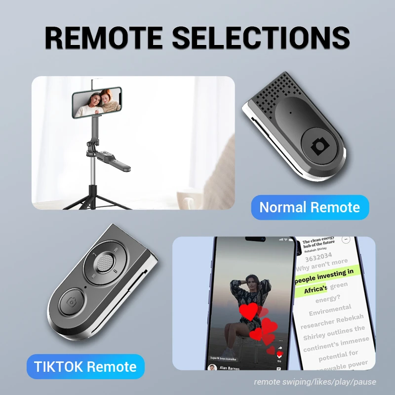 2025 New 1750mm Wireless Selfie Stick Tripod Stand Foldable Monopod With Led Light For Smartphones Balance Steady Shooting Live 4