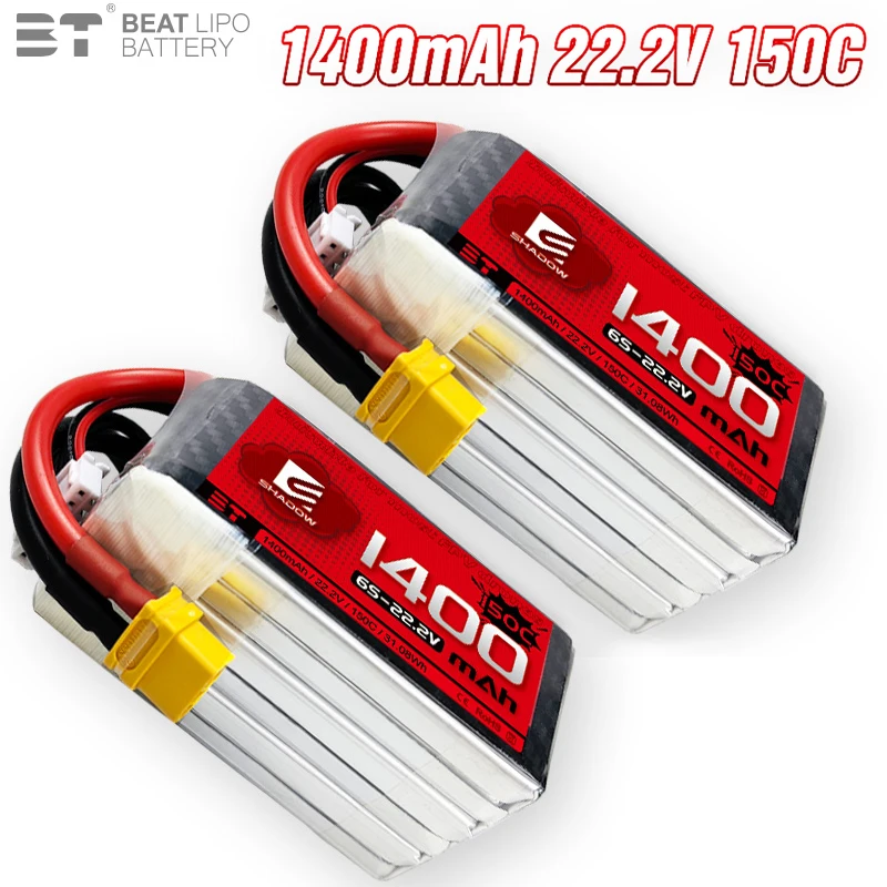 

NEW 22.2V 1400mAh 150C LiPo Battery For RC Quadcopter Helicopter FPV Racing Drone Spare Parts 6s Rechargeable Battery With XT60