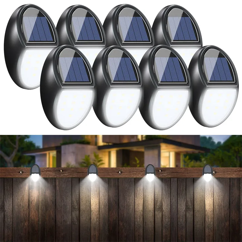 Solar LED Light Outdoor Waterproof Solar Deck Lights Backyard Patio Yard Garden Stairs Steps Fence Path Decor Solar Wall Lights