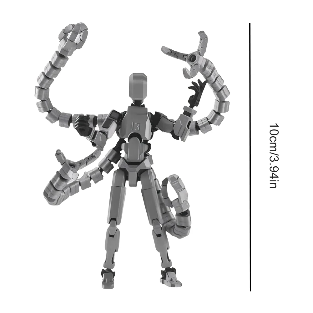 13 3D Printed Action Figure with Multiple Accessories Robot Full Body Mechanical Movable Toy Action Figures Toys Home Desk Decor - 6