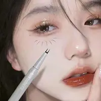 Double-claw eyeliner extremely thin two-claw lower eyelashes eyeliner liquid pen is waterproof, non-smudge and sweat-proof 2