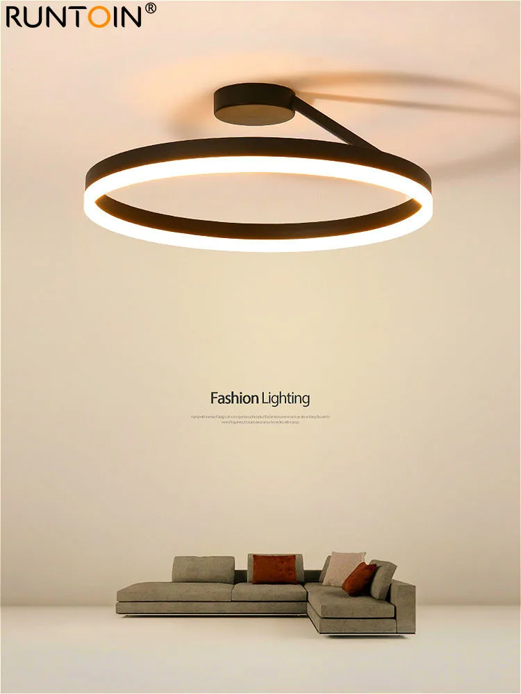 Modern LED Restaurant Ceiling Light Nordic Designer Simple Single Circle White/Black Ceiling Lamp Bedroom Kitchen Home Lighting 3 Modern LED Restaurant Ceiling Light Nordic Designer Simple Single Circle White/Black Ceiling Lamp Bedroom Kitchen Home Lighting 3