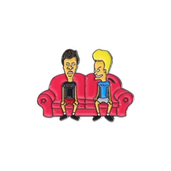 Animated Comedy Enamel Lapel Pin - Humorous Badge for Hats, Clothes, and Backpacks (QHXZ819)