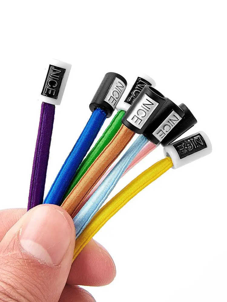Shoelaces Without Ties Elastic laces Sneakers Kids Adult Quick Rubber Bands Round No tie