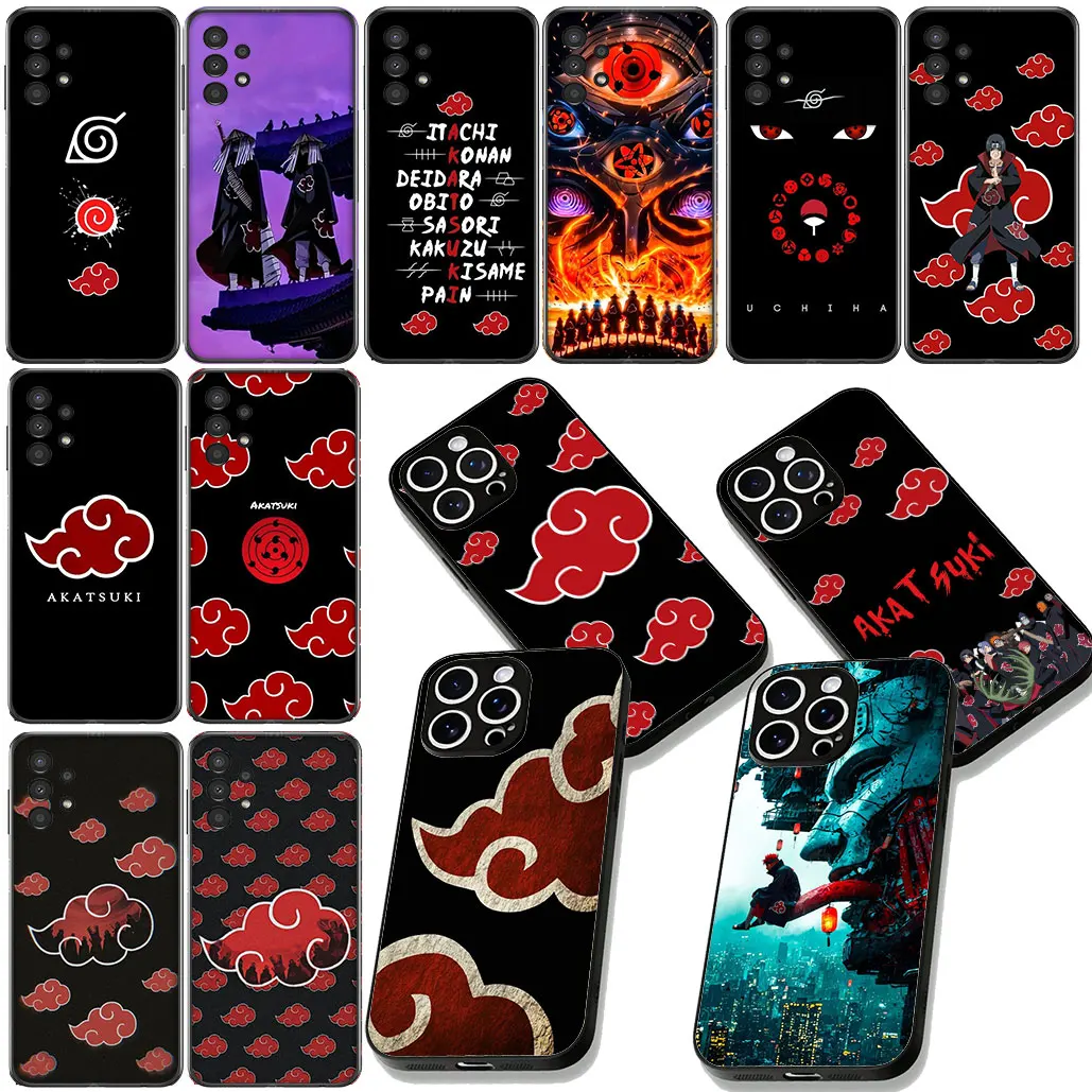 Cartoon Akatsuki Pain Naruto Logo Phone Cover Case