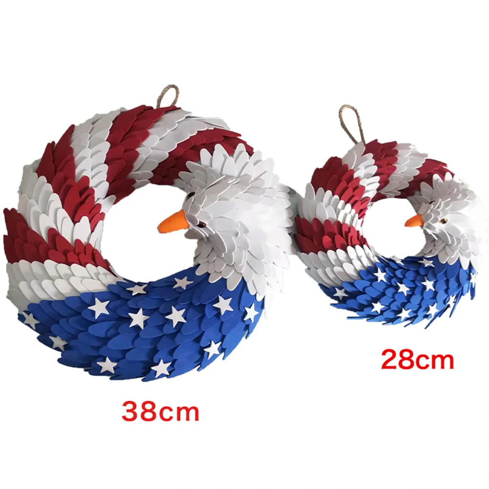 4th of July Wreath Patriotic American Wreath Memorial Day Wreath for Front Door Decorations