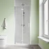 Bifold Shower Door, 30" W x 72" H, 1/4" Tempered Glass Shower Door, Foldable Shower Glass Door, Brushed Nickel Finish 1