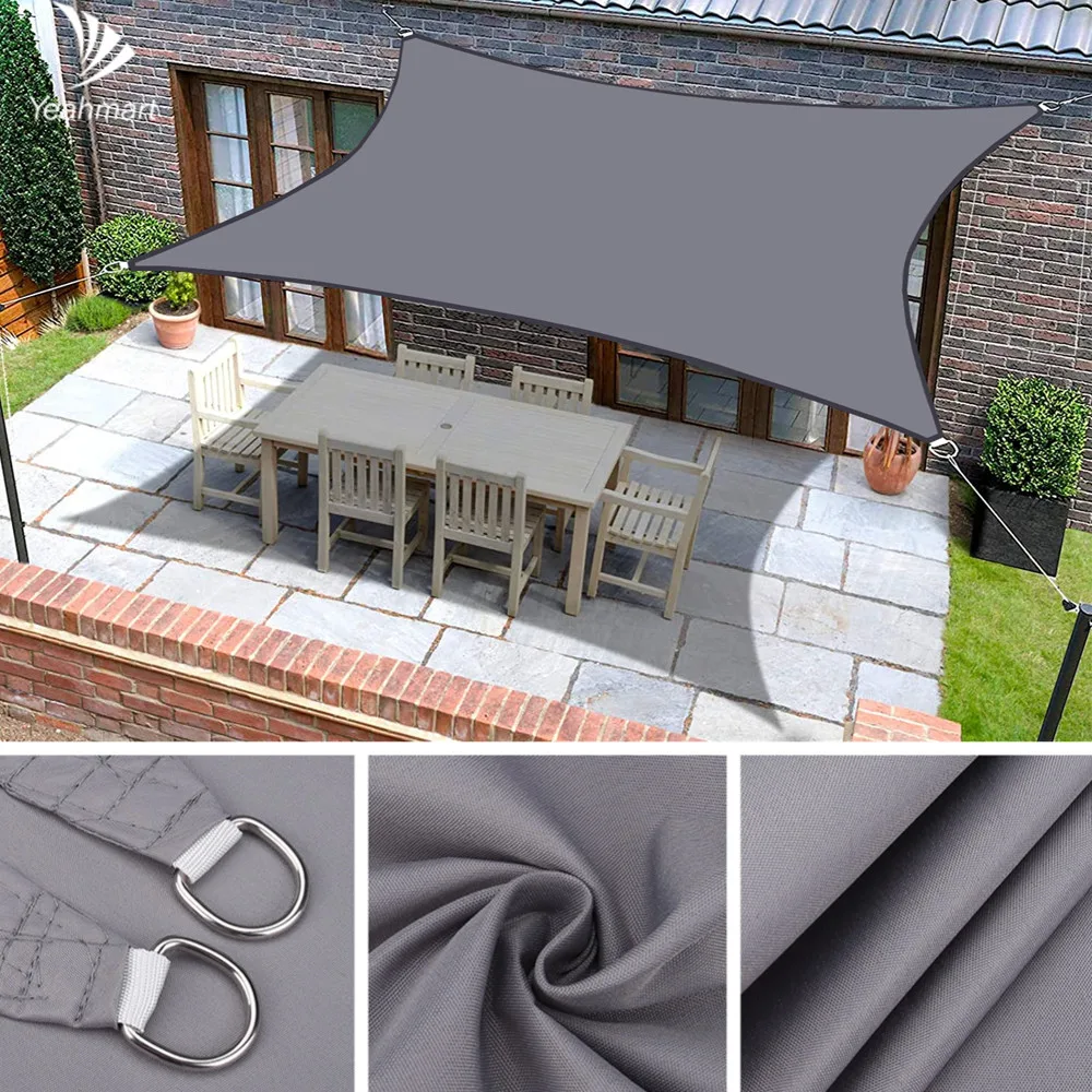 5x3/4x3/3.6x3.6m 1800d Waterproof Sun Shade Sail Awning Sun Shading Net