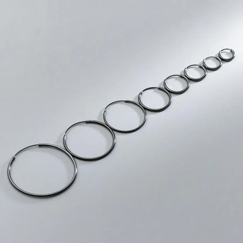 SOFTPIG Real 925 Sterling Silver 1.2/1.5mm Wire Diameter Large Hoop Earrings for Women Trendy Fine Jewelry Geometric Accessories 5