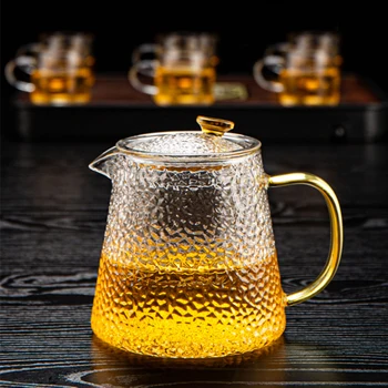 Gianxi high quality heat resistant glass tea pot chinese kung fu tea set puer kettle coffee