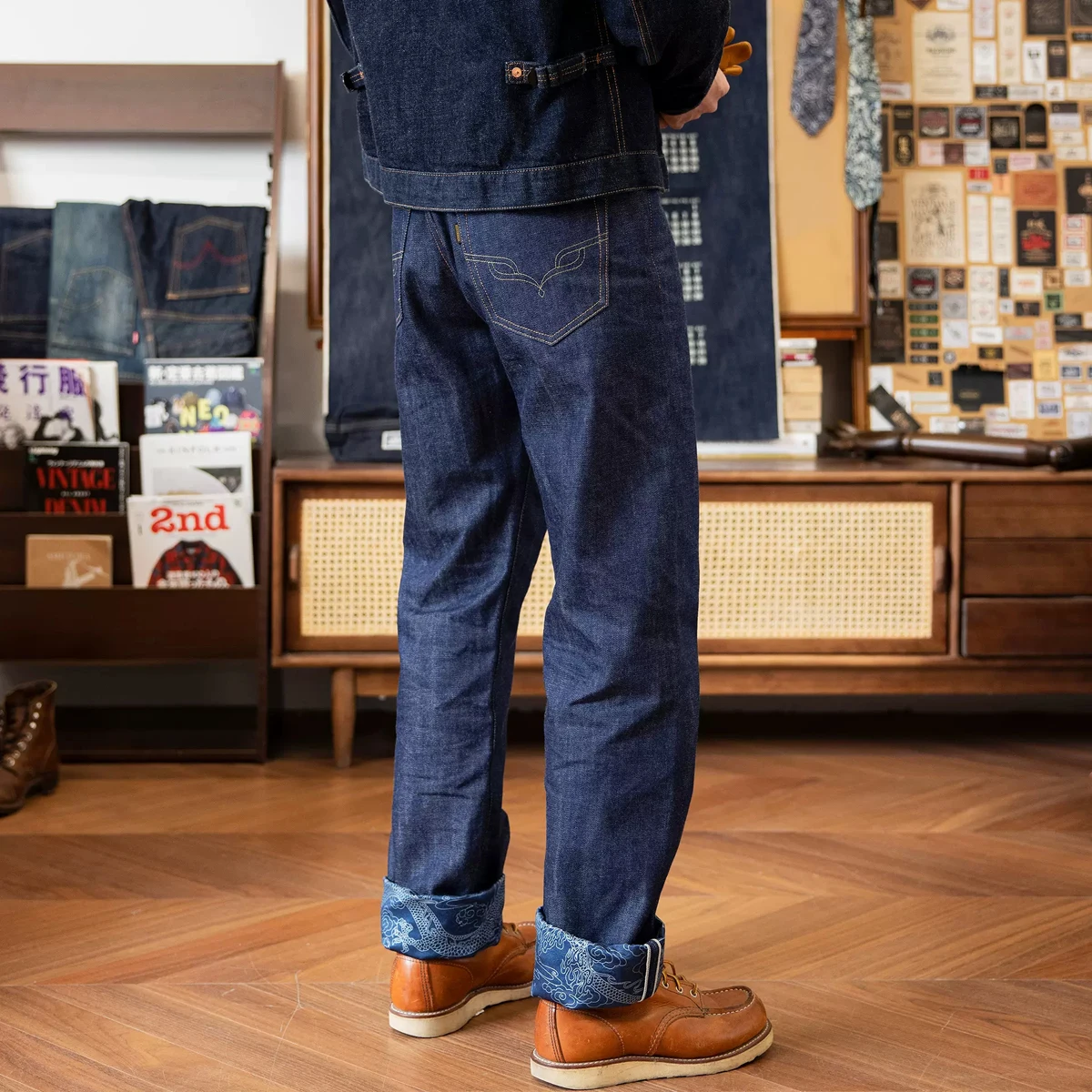 Red Tornado Year of the Dragon Limited Edition 14oz Selvedge Denim Jeans Indigo 4
