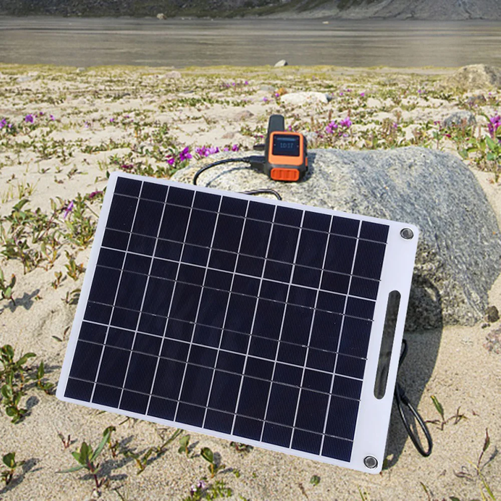 Painel Solar Portátil 5v Dual Usb Fast Charg Panel Kit Outdoor Emergência Carregamento Bateria Camping Caminhadas Viagem Painel Solar 30w