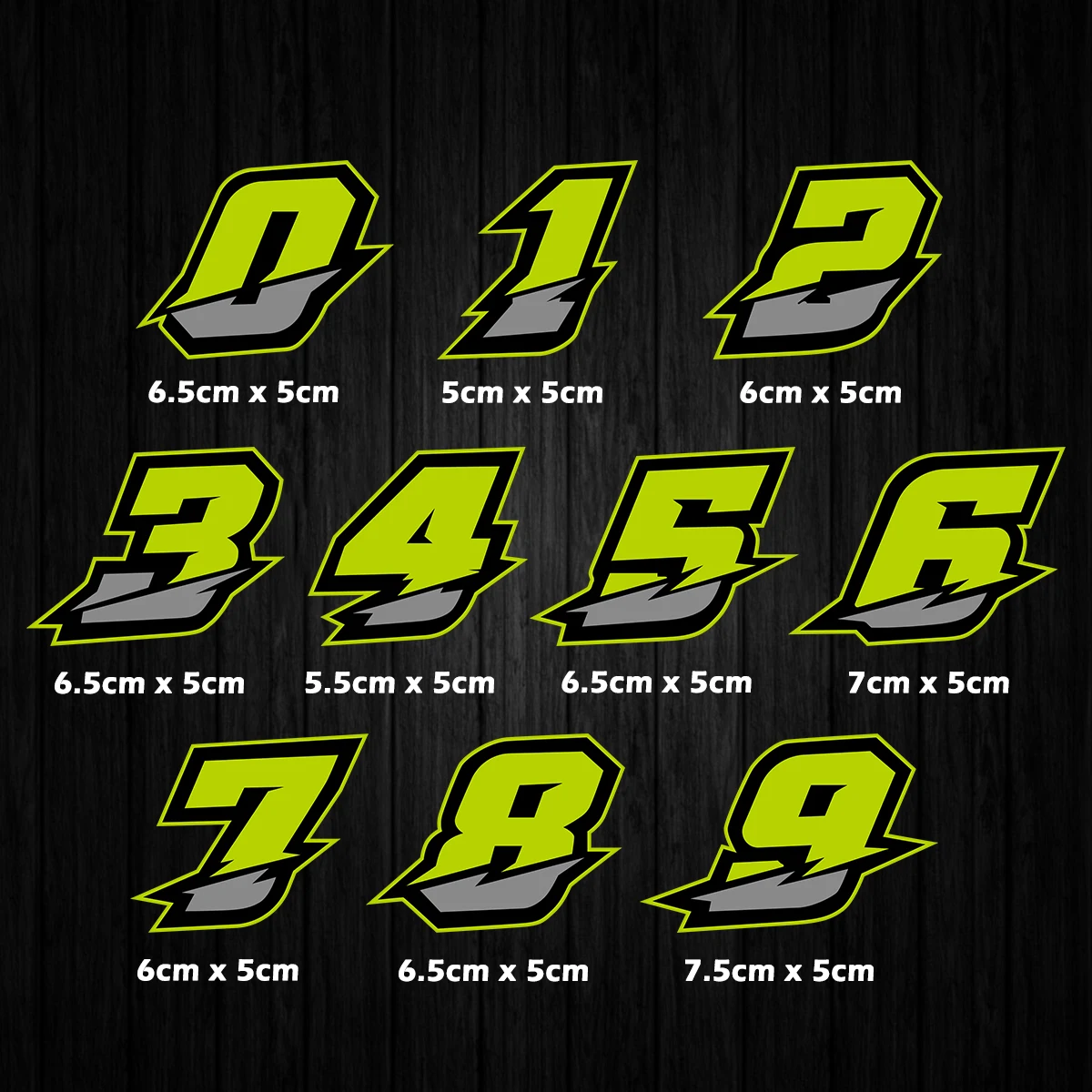 0123456789 Number Motorcycle Stickers Fuel Tank Fairing DIY Moto Helmet Body Vinyl Decals Accessories for Kawasaki YAMAHA