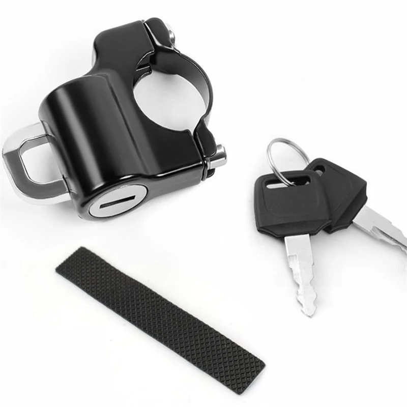 

Universal Motorcycle Helmet Lock Bicycles Portable Security Anti-Theft Fixed Helmet Lock for 22-28mm Handlebar Moto Accessories