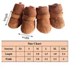 Pet Dog Shoes 4pcs Thick Warm Rain Snow Carton Boots Prewalkers Walking Puppy Sneakers Dog Accessories 5