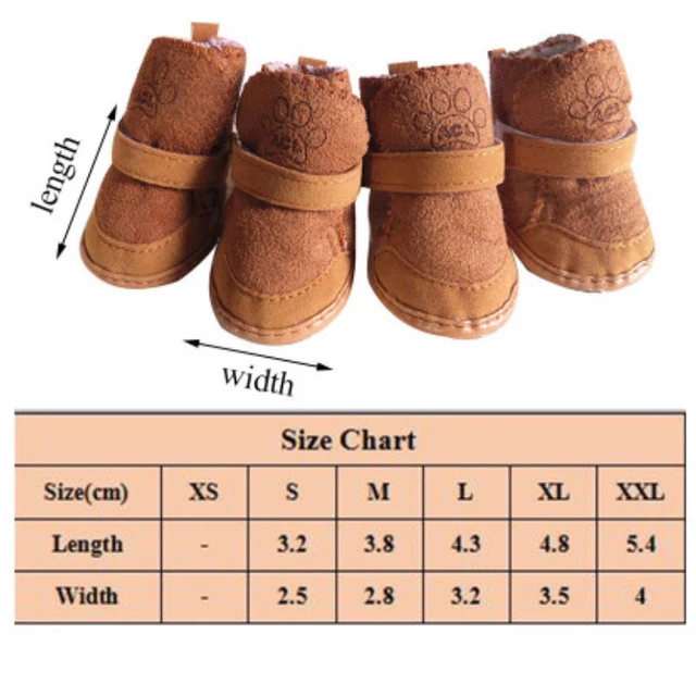 Pet Dog Shoes 4pcs Thick Warm Rain Snow Carton Boots Prewalkers Walking Puppy Sneakers Dog Accessories 5