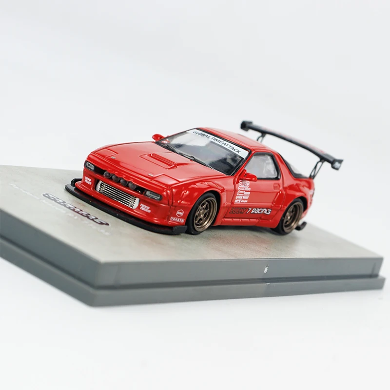 Tarmac Works 1:64 Model Car Pandem RX-7 FC3S Alloy Die-Cast Sport Vehicle -Red 6