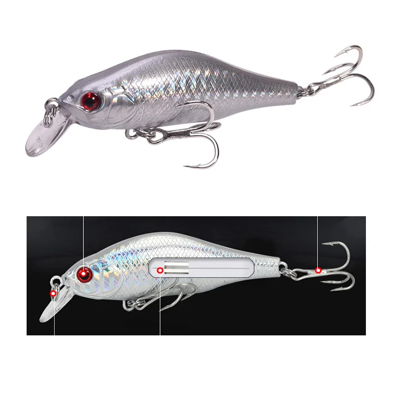 1pcs Floating Minnow Jerkbait Fishing Lures Gravity Balance System Wobblers Hard Crankbaits Slow Diving Pesca Bass Pike Swimbait