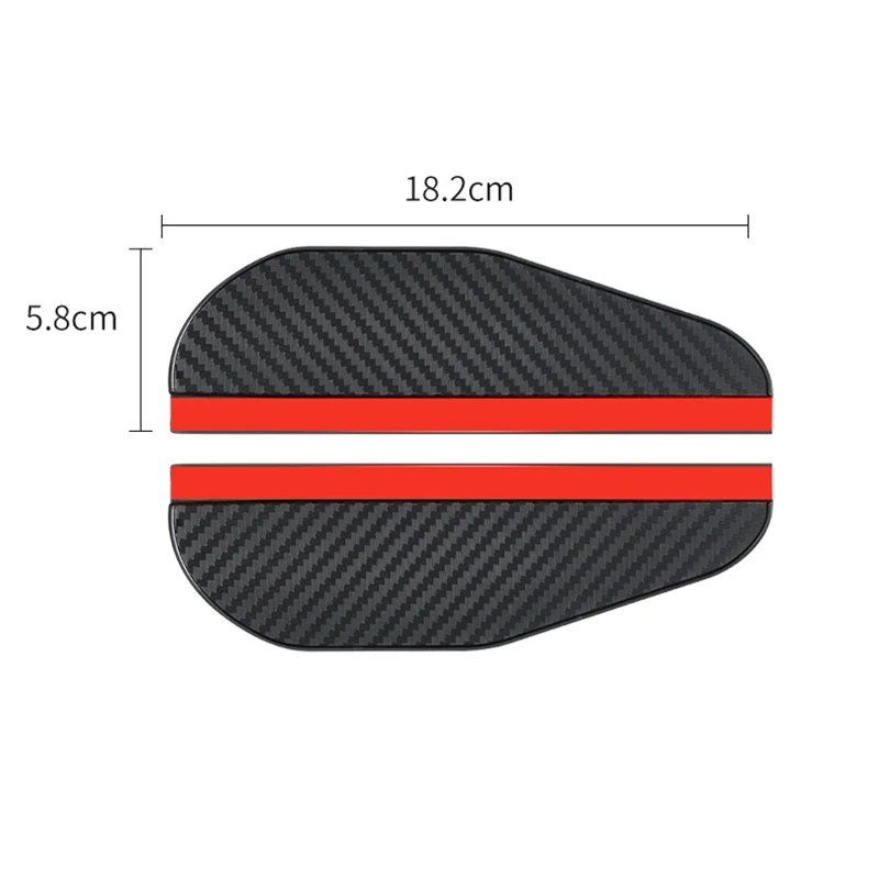 2PCS Car Rearview Mirror Rain Eyebrow Visor Carbon Fiber Car Rearview Side Snow Sun Visor Rain Cover Car Mirror Accessories images - 6