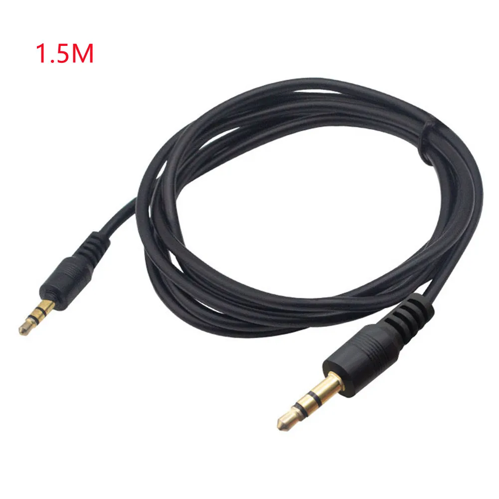 1.5/3/5M 3.5mm Car Audio Extension Cable Stereo Headphone AUX Male To Male Auxiliary Cord