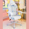 Hot Sale JK Gaming Chair Cute Pink Japanese Girl Upgradable Rotary Nгровые Cтуль Student Home Office Fixed Armrest Bow Cтул 5