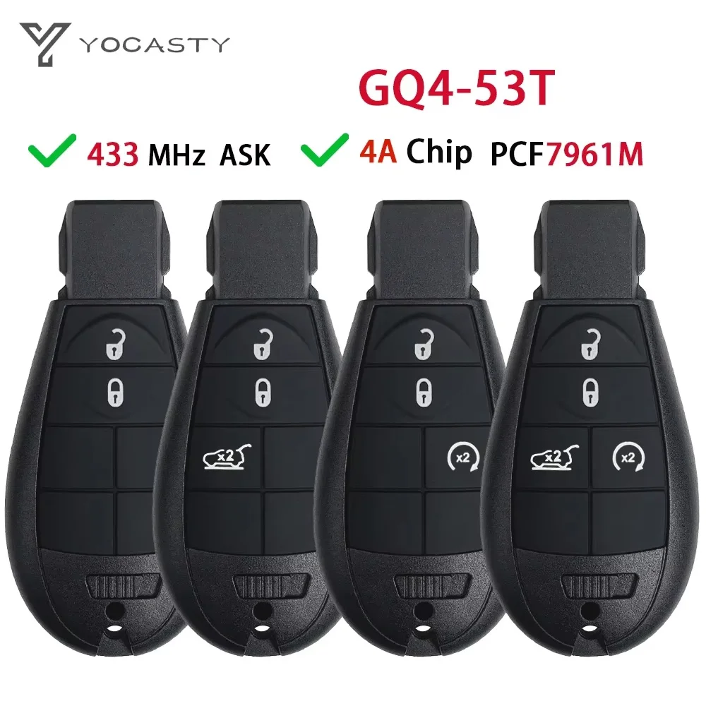 Premium Remote Car Key Fob with 433MHz 4A Chip Technology