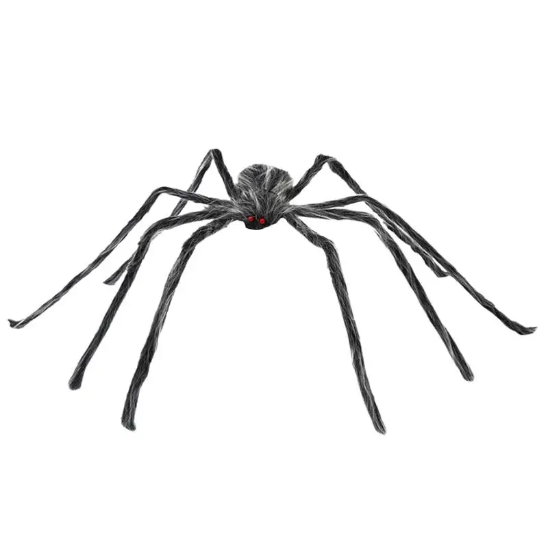 

Fake Spider Decoration Hairy Spider Props Scary Prank Toys Halloween Giant Spider With Red Eyes And Large Realistic Spider For