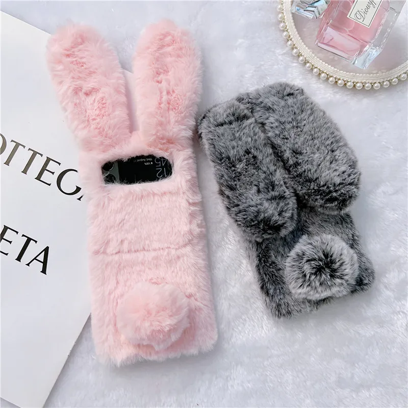 Simpatica Custodia Per Telefono Coniglietto In Peluche Fai-Da-Te Per Samsung Galaxy Z Flip 3 Custodia Z Flip4 Cover Z Flip 5 Per Galaxy Z Fold5 Z Fold