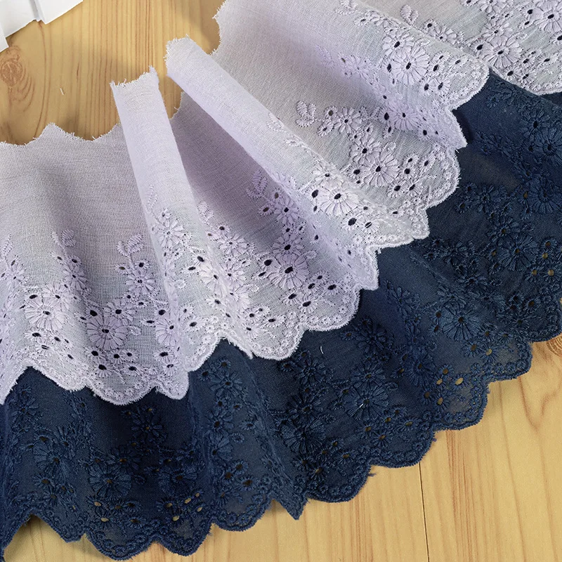 5Yds/lot 11cm wide Handmade Chrysanthemum Embroidery Lace Cotton Fabric For Curtain Sofa Decorative lace fabric,lace garment accessories,lace sewing supplies,lace decoration,lace accessories,lace sewing accessories